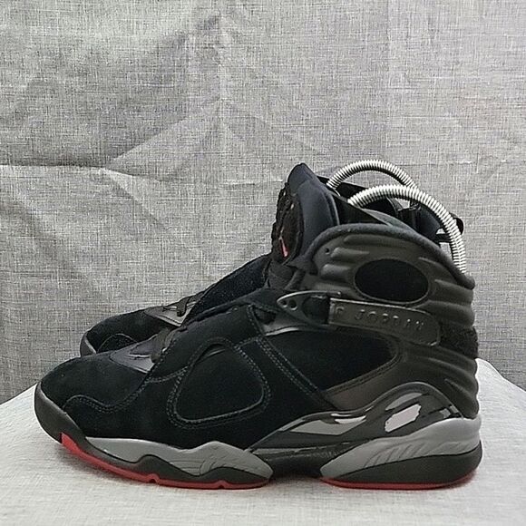 Nike Air Jordan 8 Bred Men\'s SZ 10 Nike retro Black Cement / Red 305381-022 main image 4